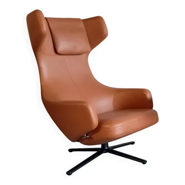 Fauteuil lounge cuir Antonio citerio Vitra