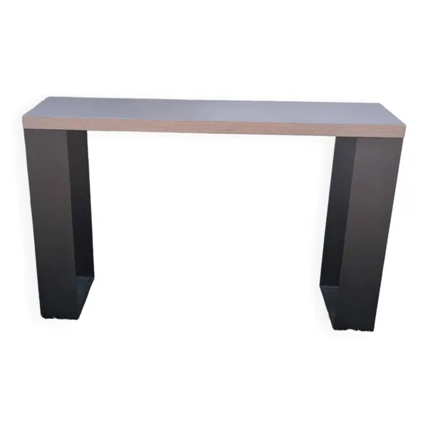 Console bois massif et fer forgé PH Collection