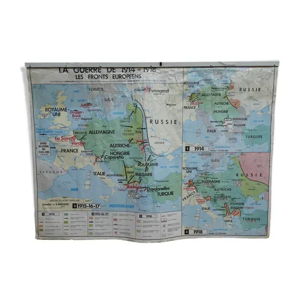 Carte d'école vintage MDI La guerre de 1914-1918 -N2