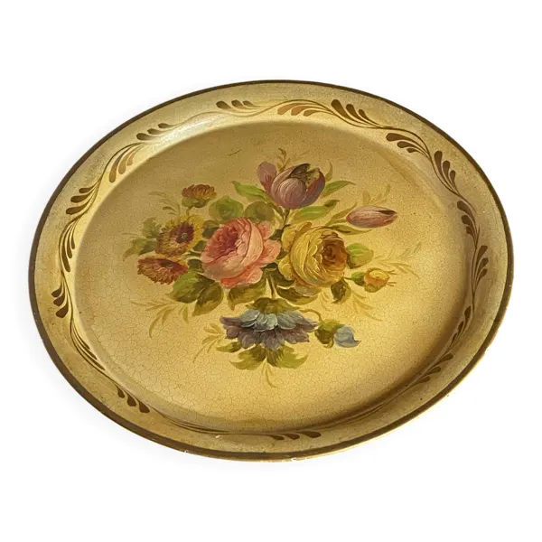 Plateau rond en tôle peinte, Napoléon III