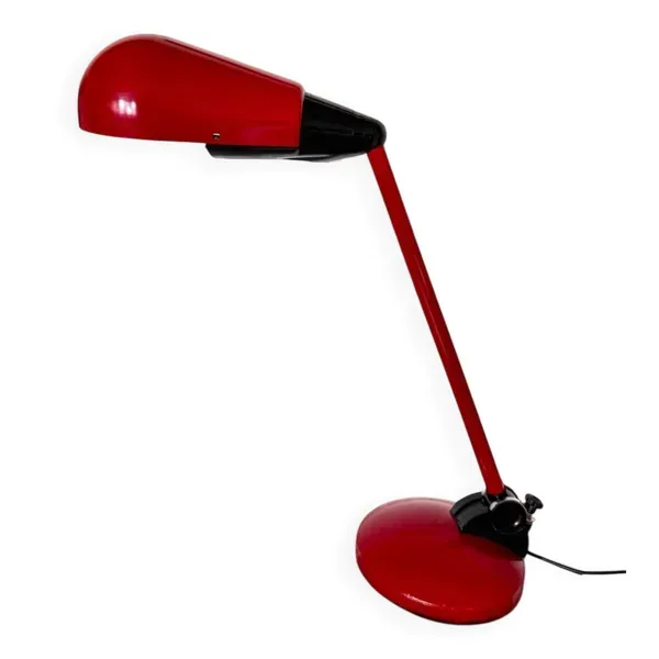Lampe articulée vintage – Métal rouge – France 1970/80