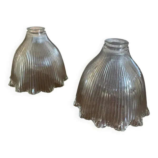 Paire de globes tulipe holophanes