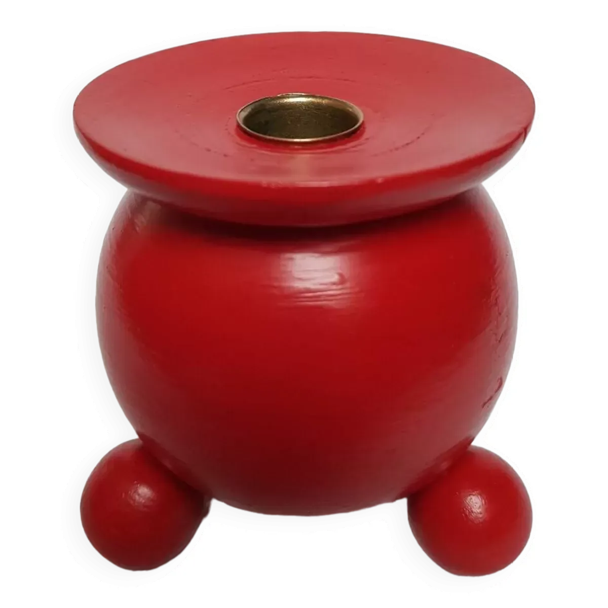 Bougeoir de Noël vintage suédois en bois conçu par Eric Dalmas pour Dala Industries.