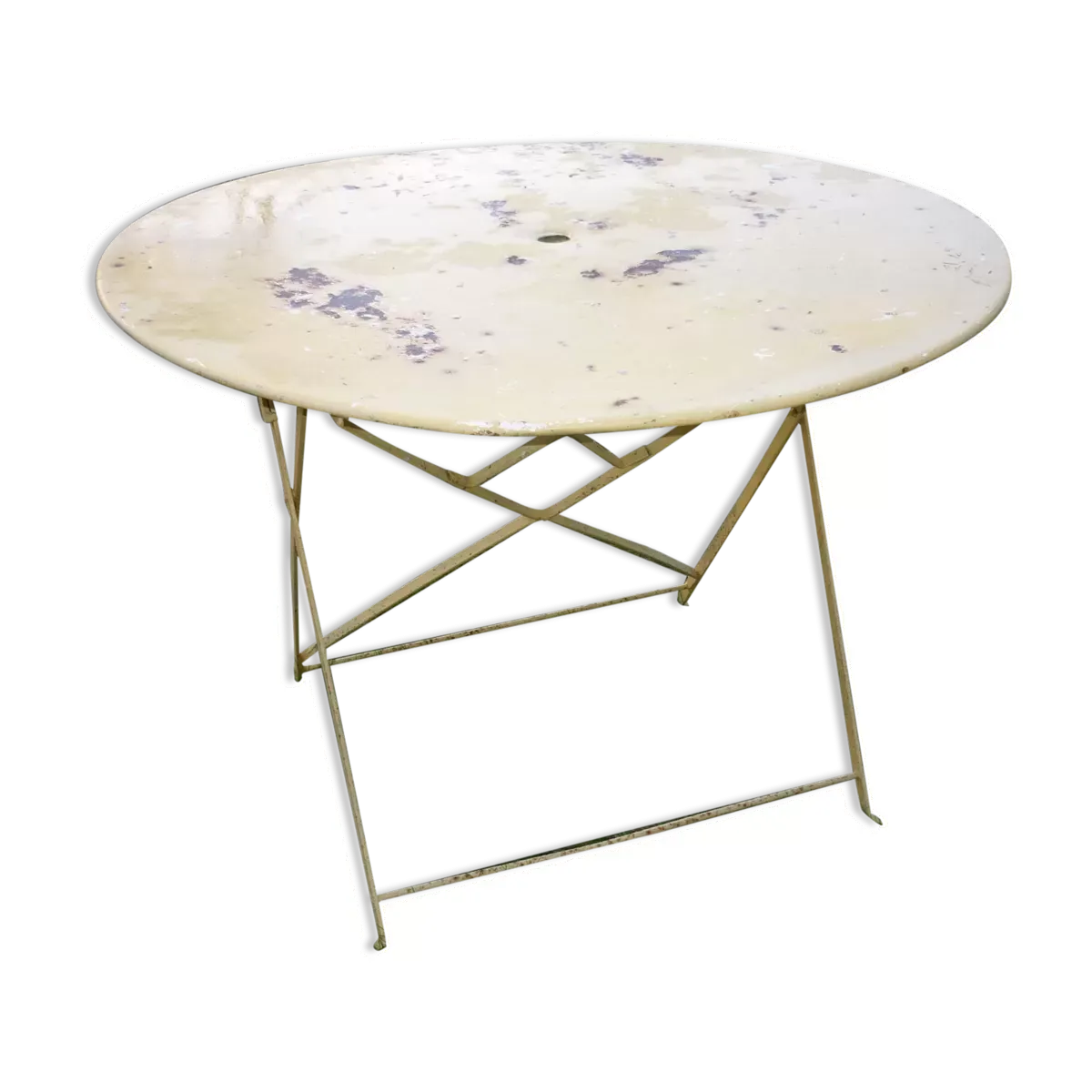 Table de jardin en  tôle pliable 1950