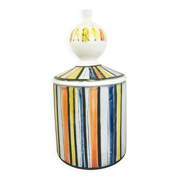 Pot En Céramique ''farine'' Signé Roger Capron Vallauris