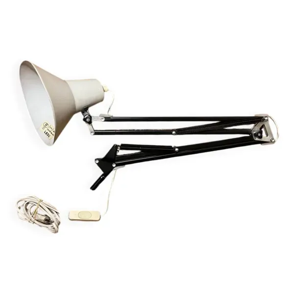 Lampe d’architecte Ledu noire et blanche vintage