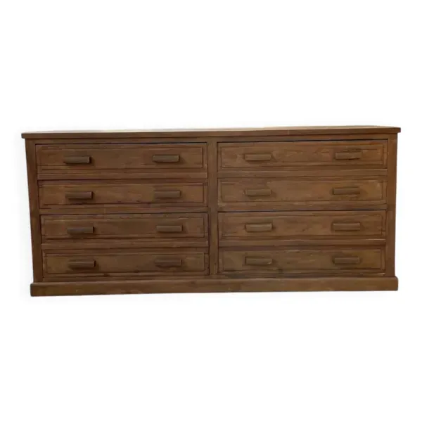 Meuble de mercerie en pitchpin années 50