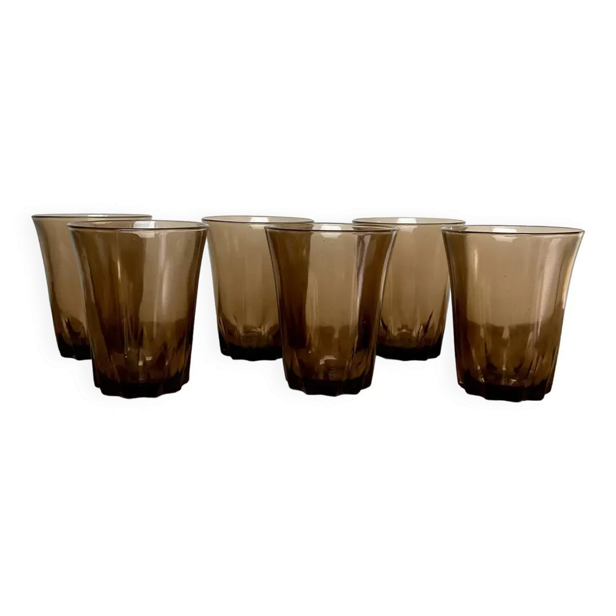 6 petits verres fumés