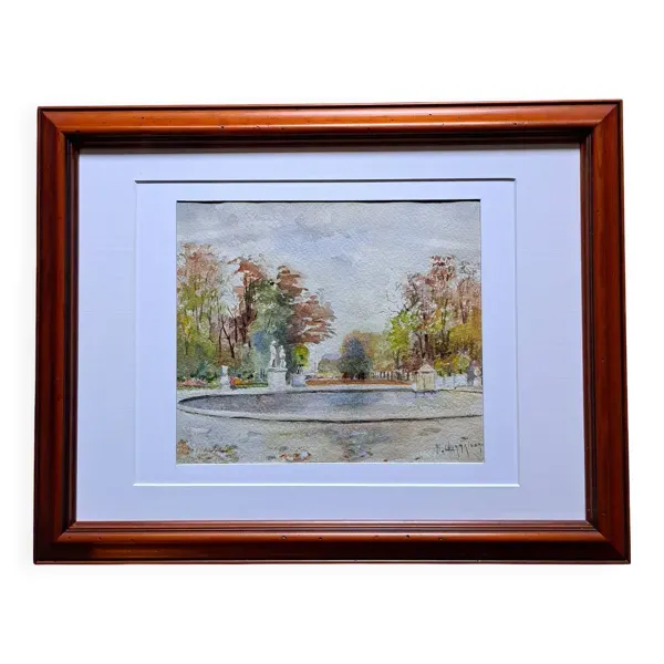 Aquarelle impressionniste signée Raymond CHARMAISON - Ecole française - PARIS - circa 1920