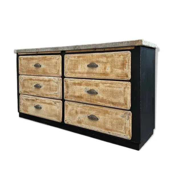 Ancien meuble de métier 6 tiroirs