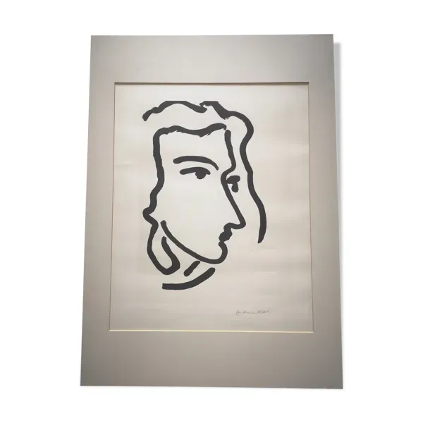 Lithographie Nadia regardant à droite, d'après Henri Matisse - 1948
