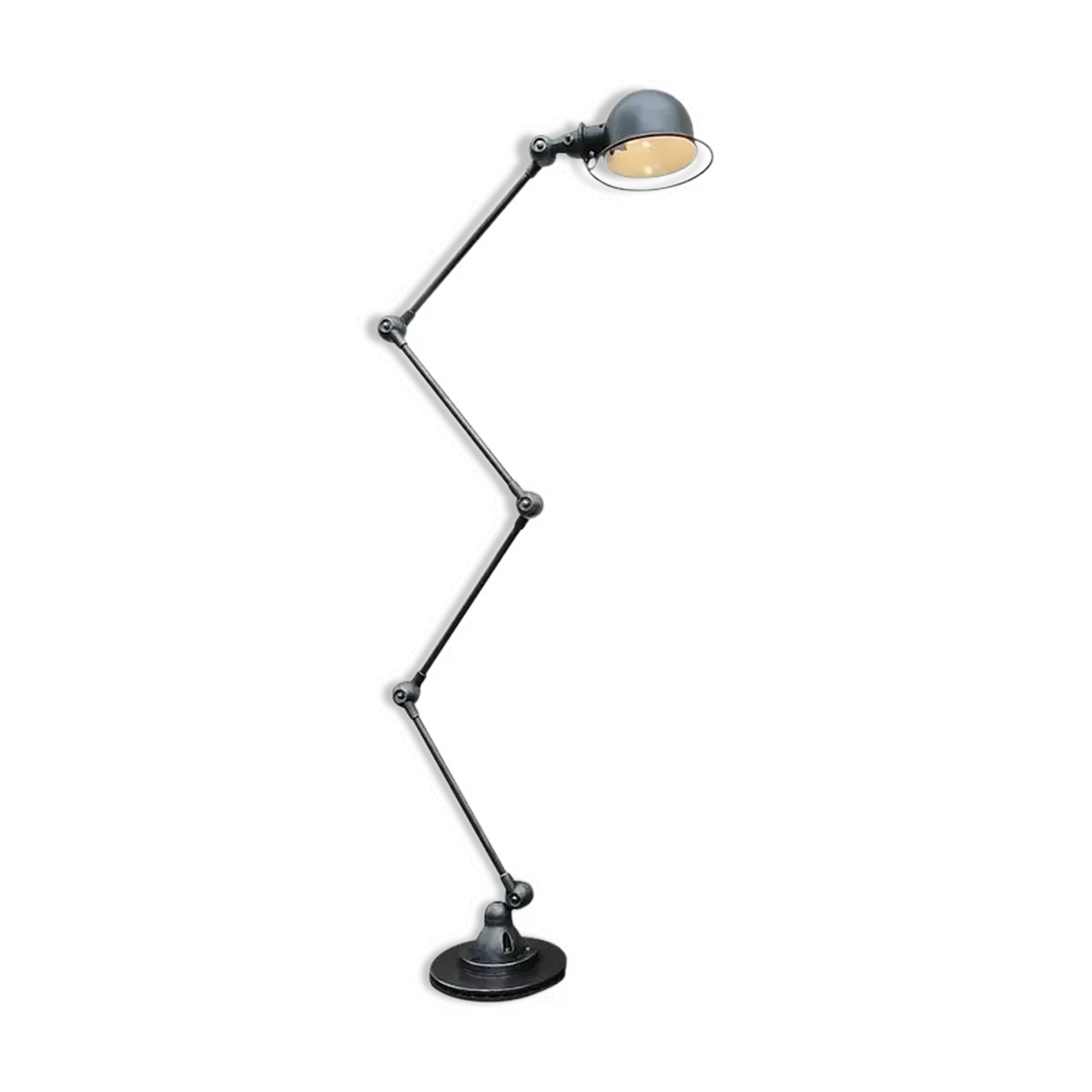 Lampadaire Jielde vintage Graphite industrielle 4 bras  de Jean Louis Domecq France 1960