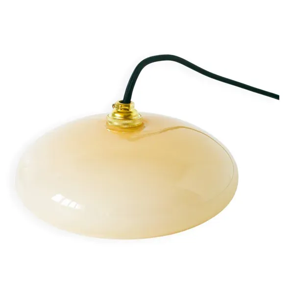 Suspension en opaline beige, 1950