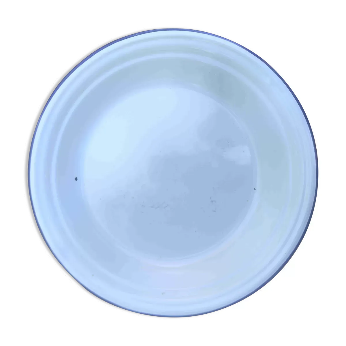 Plat en tôle émaillée blanc