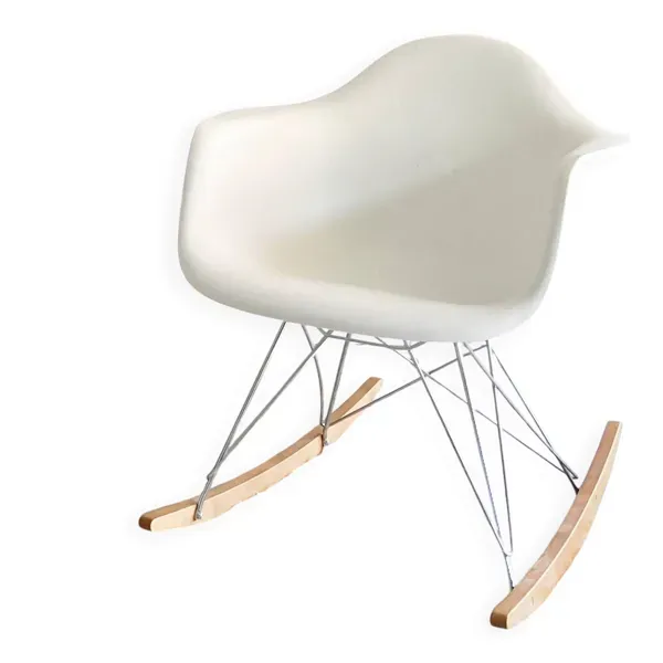 Fauteuil chaise à bascule Eames Plastic Armchair RE RAR