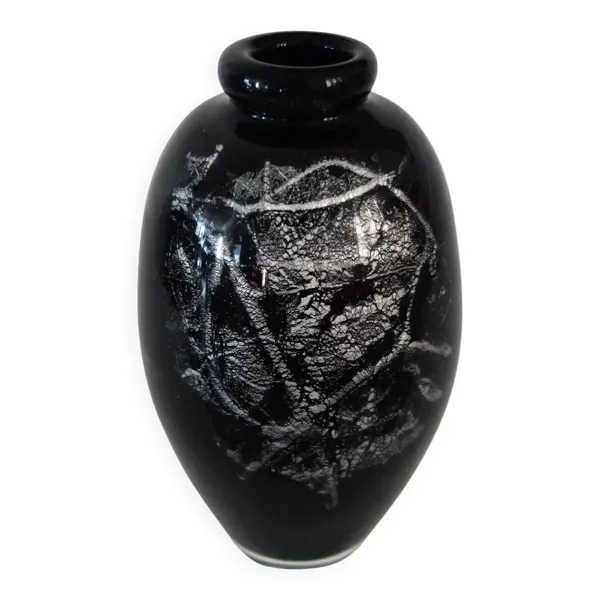 Vase en verre soufflé par Raymond Branlé, Biot, France