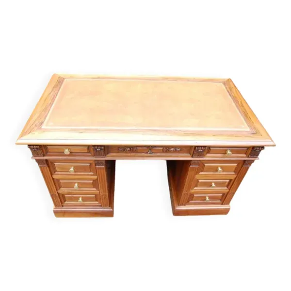 bureau a caisson napoléon III en noyer fin du 19e siécle