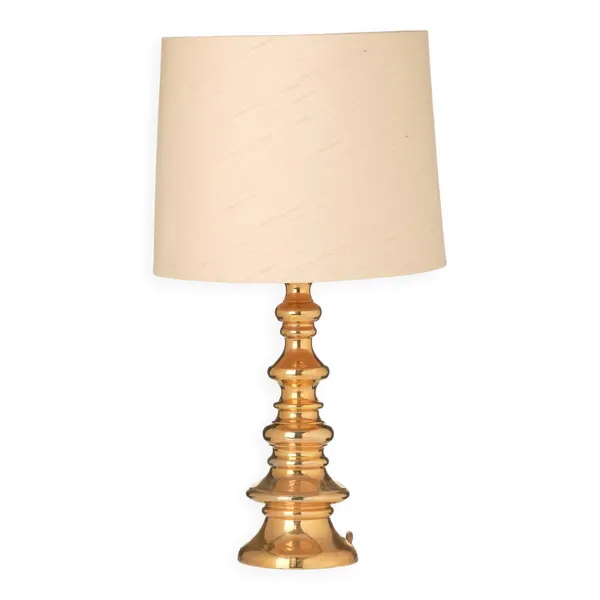 Bergboms Lampe de table en céramique émaillée or modèle B-25 Suède 960