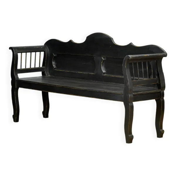 Banc en pin ancien, années 1900