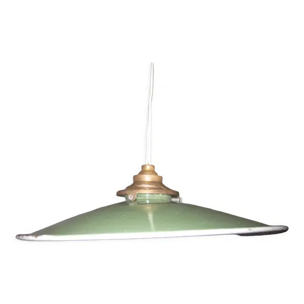 Suspension ancienne en tole emaillée