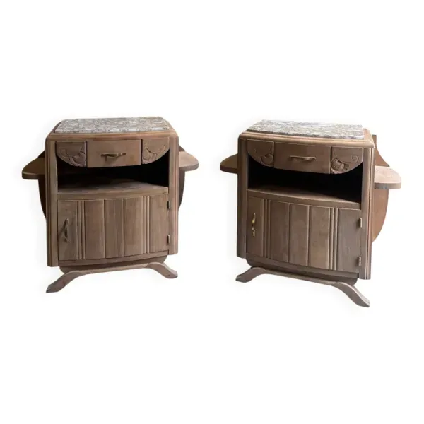 Paire de table de chevets art deco