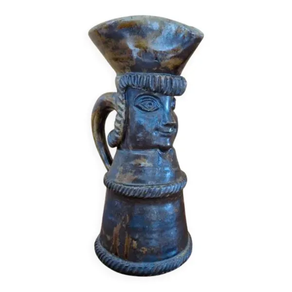 André Rozay (1913-1991) à La Borne - Pichet anthropomorphe - En grès