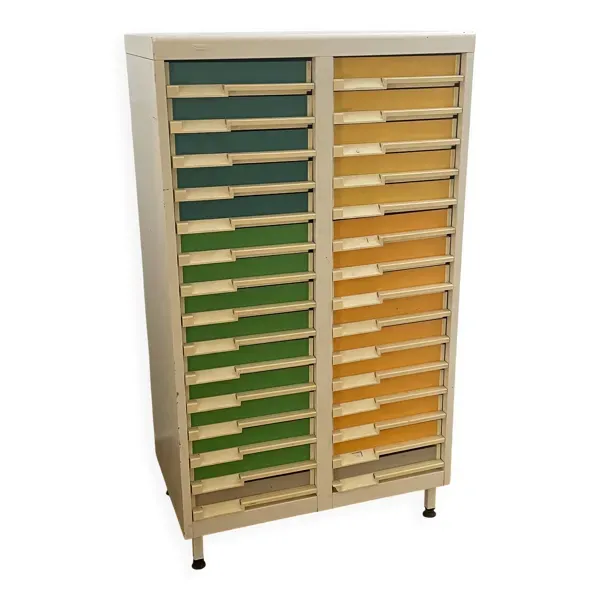 Meuble de tri vintage années 70'/30 tiroirs-industriel / atelier / mercerie