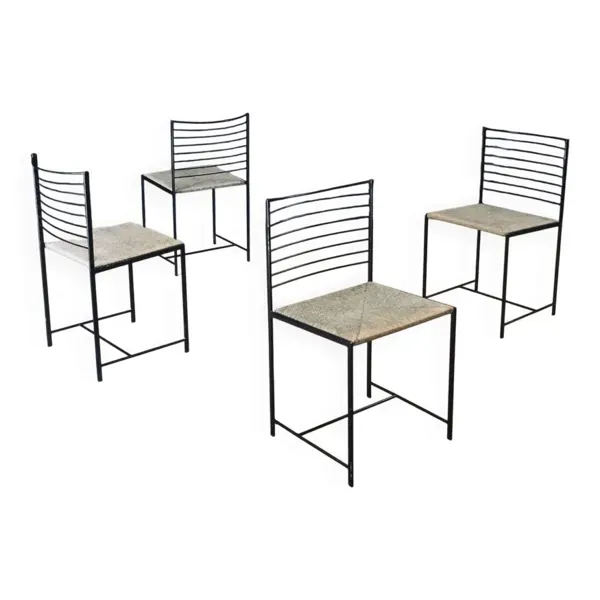 Postmodern Alice Dining Chairs from Cidue, Italy 1980s, Set of 4