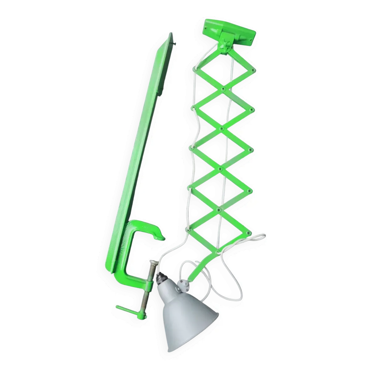 Lampe industrielle ciseaux accordéon