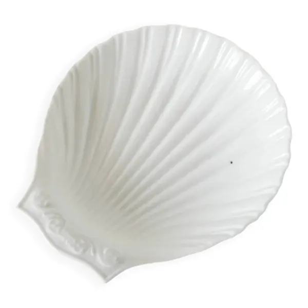 Coupe en céramique coquillage, blanc, 1970