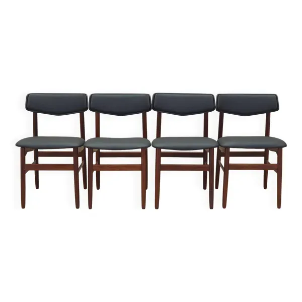 4 chaises danoises en teck, années 1960