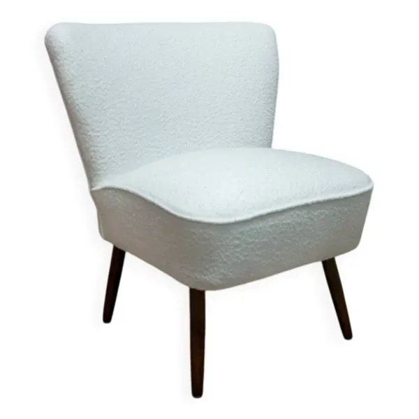 Chaise cocktail bouclée, années 1950