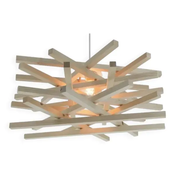 Suspension en bois nid scandinave