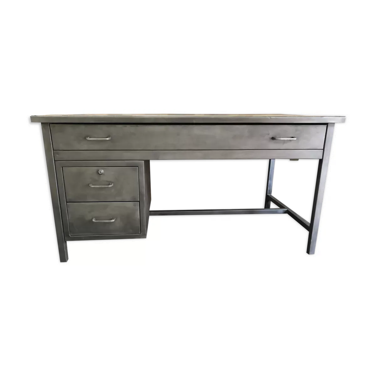 Bureau meuble de métier industriel métallique