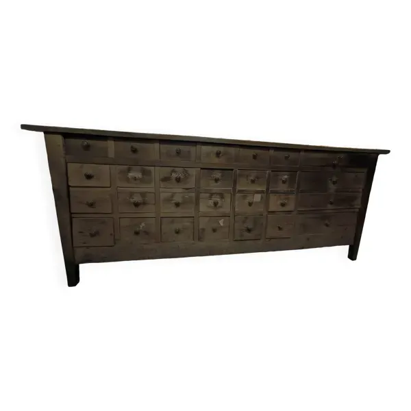 ancien meuble de métier portes et tiroirs 2 faces