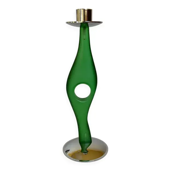 Bougeoir vert forme libre