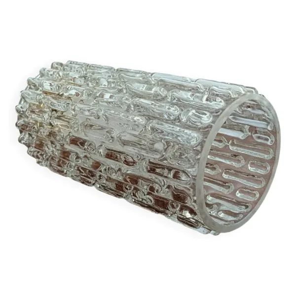 Abat-jour en verre moulé texturé – années 1960-1970