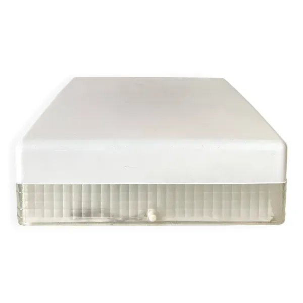 Plafonnier carré holophane , indus années 60