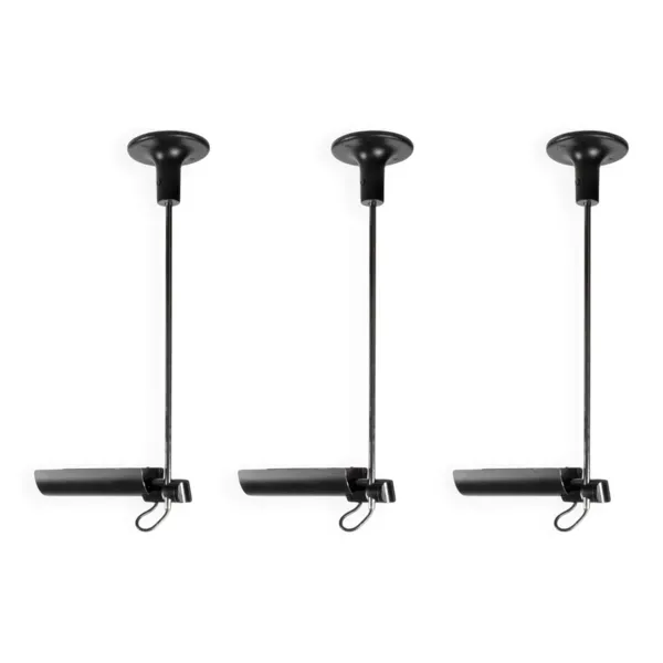 3 Plafonniers / Appliques Oluce – ADIM – Vico Magistretti – Métal chr