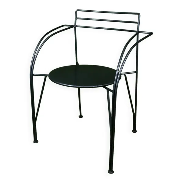 Fauteuil Lune d'Argent Pascal Mourgue métal 1985