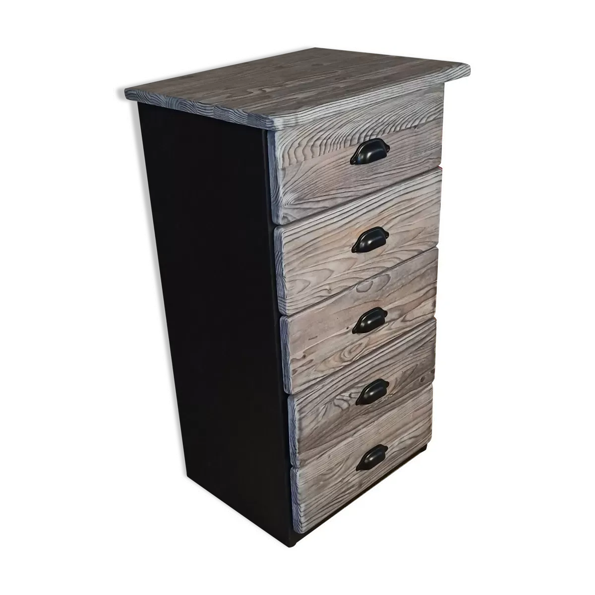 Chiffonnier grisé 5 tiroirs