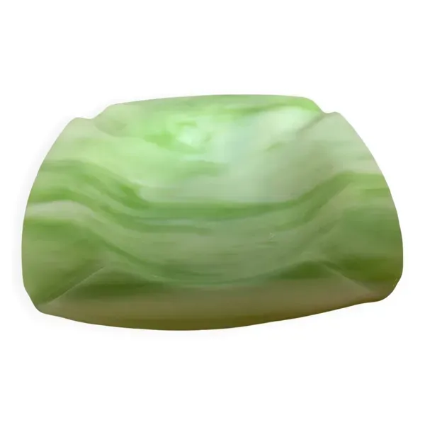 Vide poche cendrier pâte de verre verte