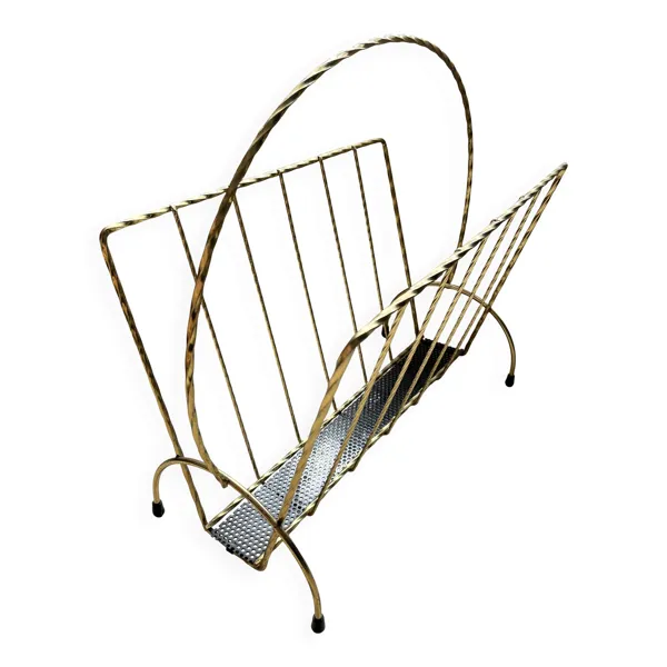 Porte revue vintage métal doré années 60