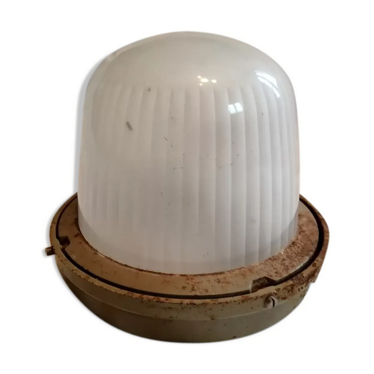 Plafonnier industriel verre holophane