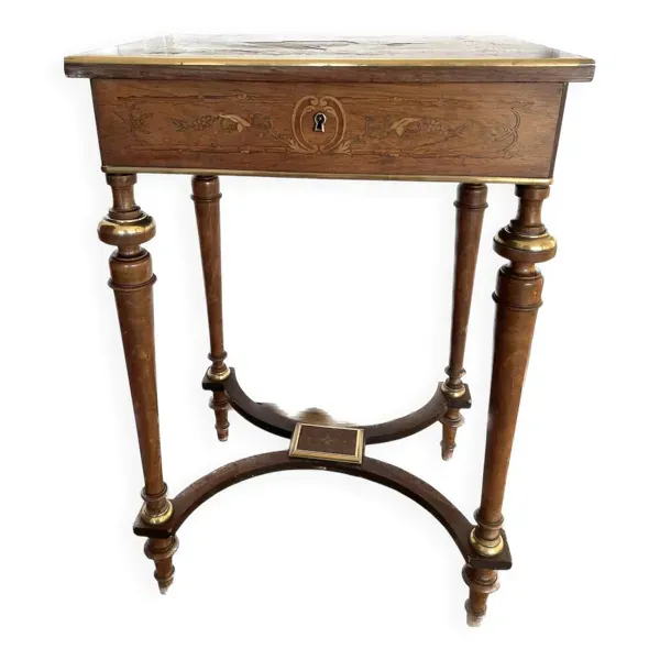 table à ouvrage coiffeuse marqueterie époque Napoléon III