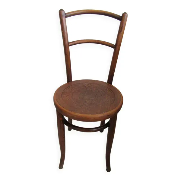 Chaise de Bistrot assise décorée de Jacob & Josef Kohn