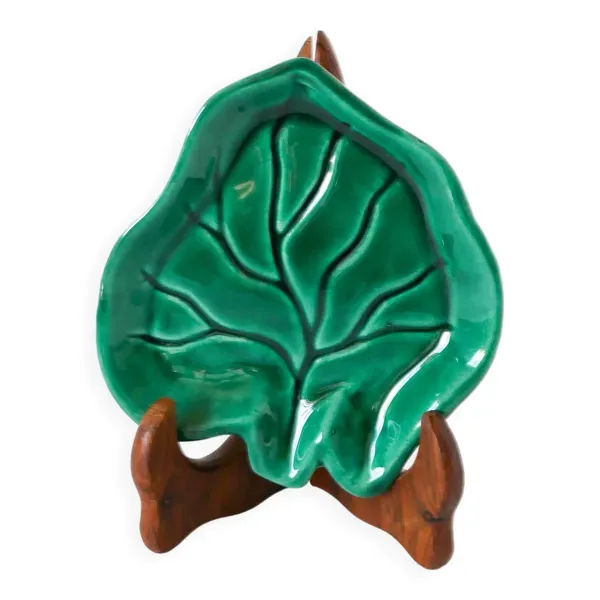 Vide-poche en barbotine modèle Feuille, 1970