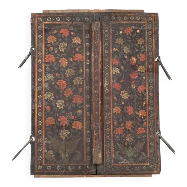 Ancien volet peint de fenêtre indienne