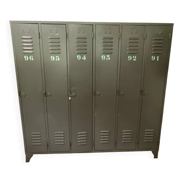 Vestiaire industriel métal gris 6 portes