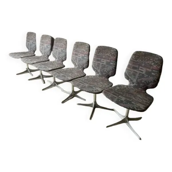 vends 6 chaises pivotantes années 60 - Horst Brüning pour Cor